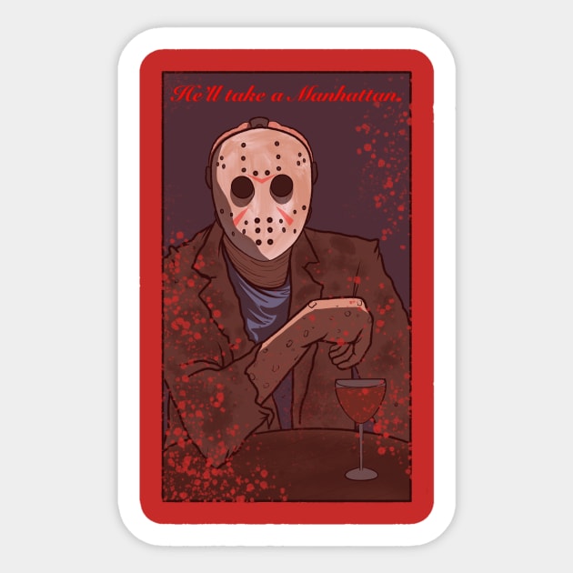 Jason Takes Manhattan Sticker by ArtOfJHammond